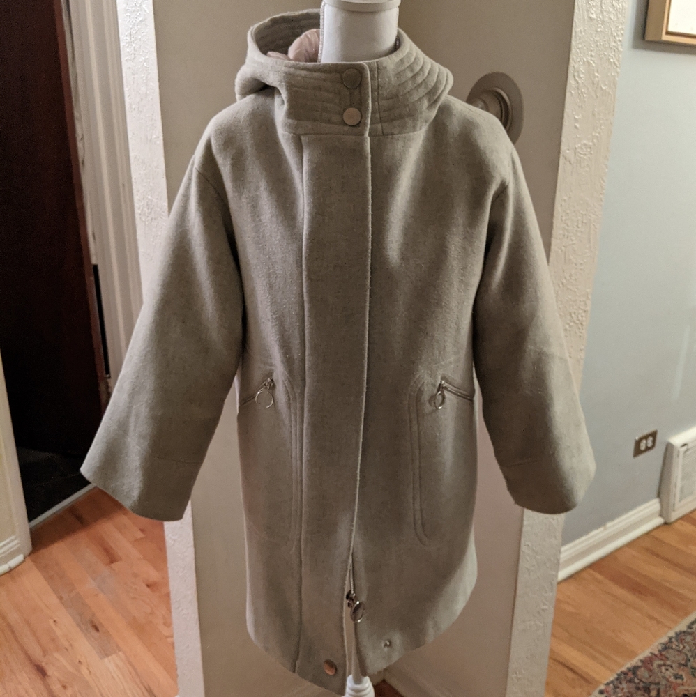 ASOS Gray Hooded Parka Coat with Formal Styling - Picture 9 of 16